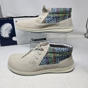 Birkenstock Memphis Mens EU 46 US 13 Liggt Gray Blue Leather Textile Chukka Boot